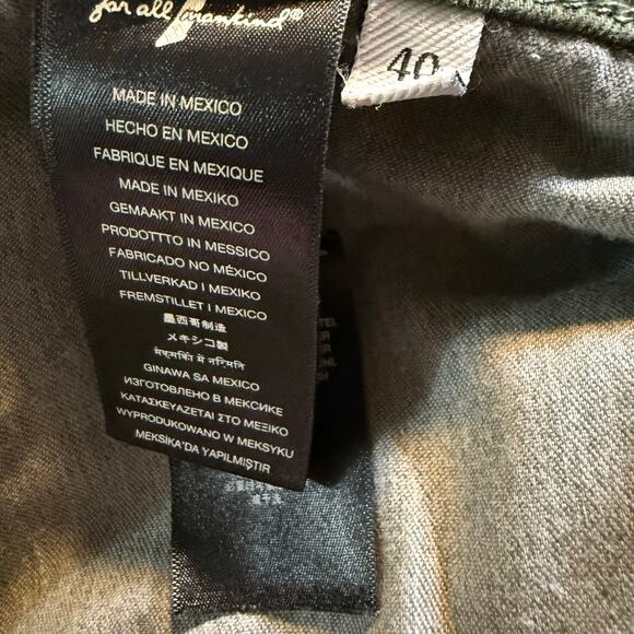 7 For All Mankind Men's Slimmy Stretch Jeans, Olive Green, Size 40 - Picture 6 of 6